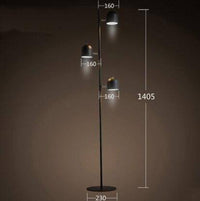 Lampadaire Nordic avec lampes dirigeables | Marco Lucetti Noir - 3 lampes