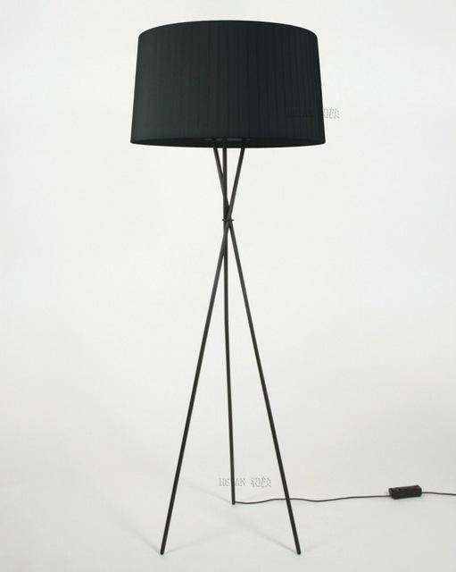 Lampadaire Nordic Croisé en Tissu Noir | Marco Lucetti
