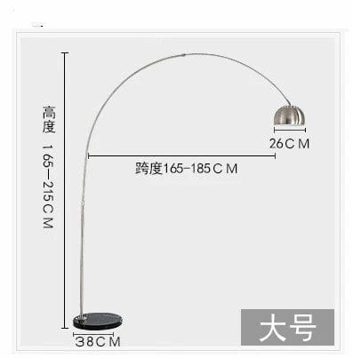 Lampadaire Nordique en marbre pliant avec Arc Rotatif et Lampadaire en Bois – Argent Brillant | Marco Lucetti