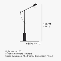 Lampadaire Nordik Vintage Moderne Simple LED en Marbre