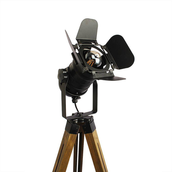 Lampadaire Projectorwood sur Pied | Marco Lucetti Black NoBulb EU Plug