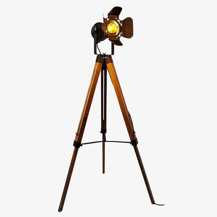 Lampadaire Projectorwood sur Pied | Marco Lucetti Black NoBulb EU Plug