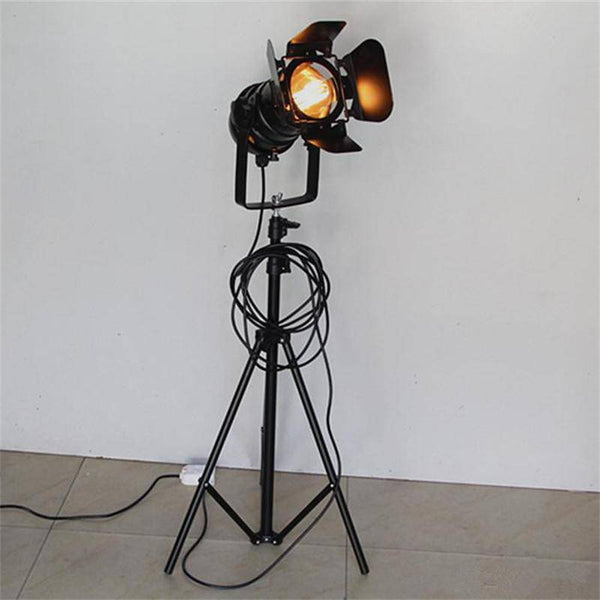 Lampadaire Retro Industriel Spotlight | Marco Lucetti Noir