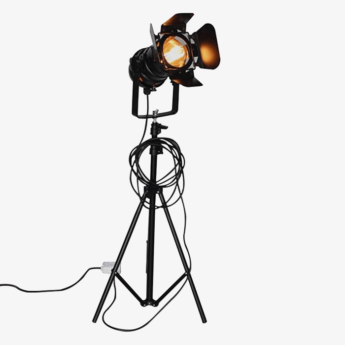 Lampadaire Retro Industriel Spotlight | Marco Lucetti Noir