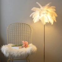 Lampadaire Romantique Plume - Art Déco - Gradation 3 Températures | Marco Lucetti