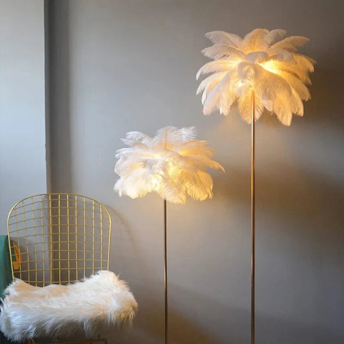 Lampadaire Romantique Plume - Art Déco - Gradation 3 Températures | Marco Lucetti