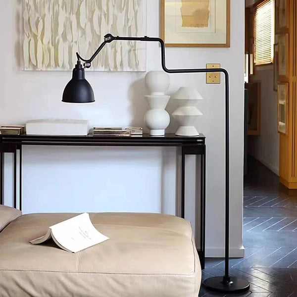 Lampadaire rotatif à bras long en métal pour lecture et bureau - éclairage premium | Marco Lucetti
