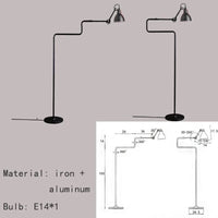 Lampadaire rotatif à bras long en métal pour lecture et bureau - éclairage premium | Marco Lucetti Noir / Lumière blanche