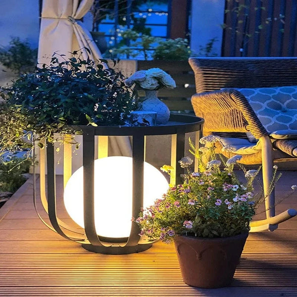 Lampadaire solaire de jardin nordique en pot de fleurs pour Villa cour passerelle couloir IP65 - Éclairage étanche | Marco Lucetti