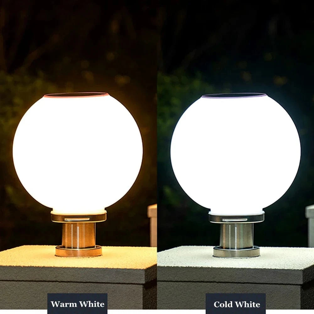 Lampadaire solaire Premium à 24 LED en acier inoxydable | Marco Lucetti