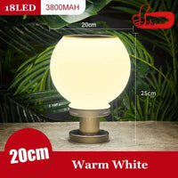 Lampadaire solaire Premium à 24 LED en acier inoxydable | Marco Lucetti 20CM Blanc Chaud / Base noire