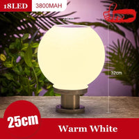 Lampadaire solaire Premium à 24 LED en acier inoxydable | Marco Lucetti 25CM Blanc Chaud / Base noire