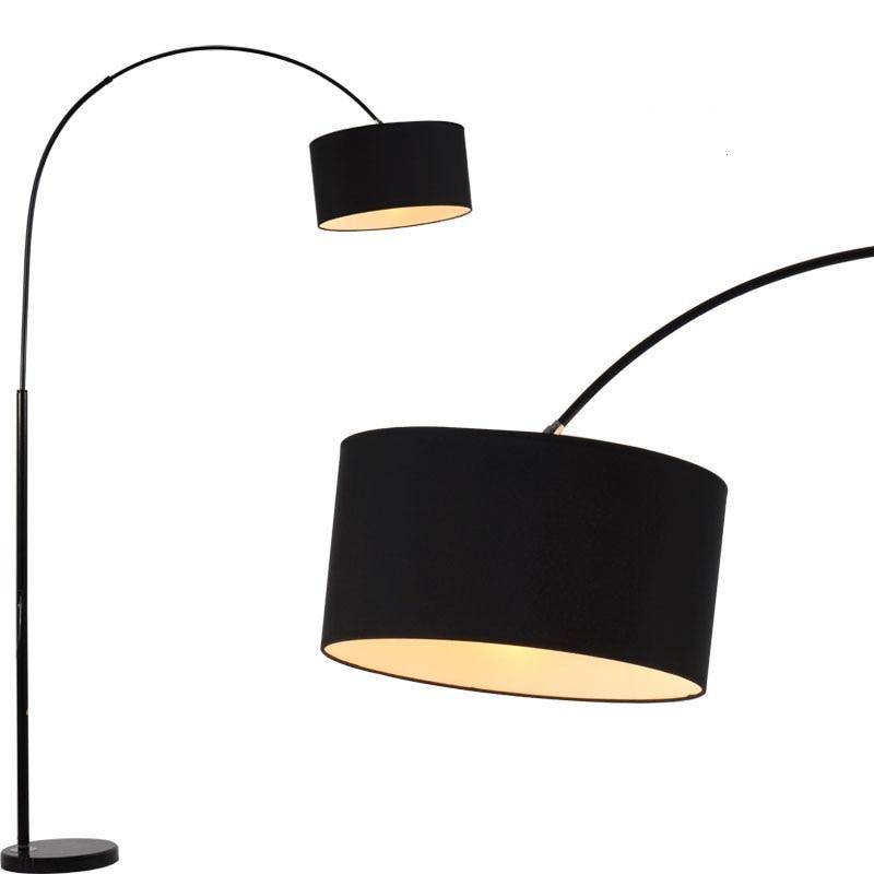 Lampadaire Steel avec abat-jour arrondi en tissu | Marco Lucetti