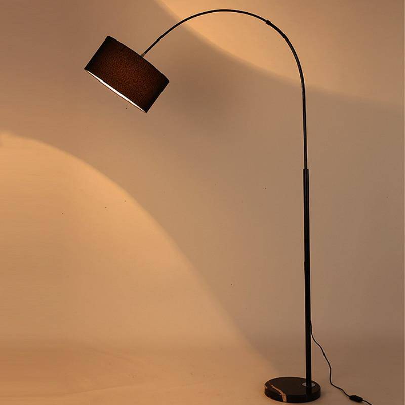 Lampadaire Steel avec abat-jour arrondi en tissu | Marco Lucetti