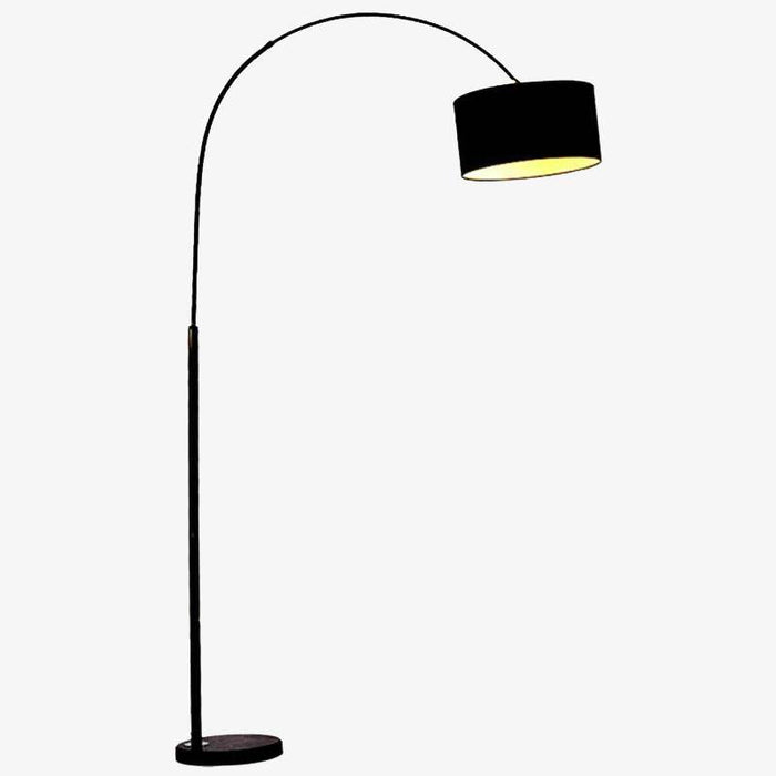 Lampadaire Steel avec abat-jour arrondi en tissu | Marco Lucetti