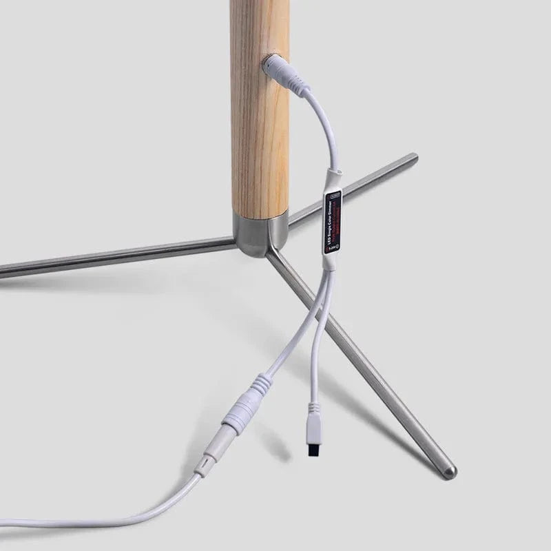 Lampadaire sur pied en bois à LED - Collection Lumière Naturelle | Marco Lucetti