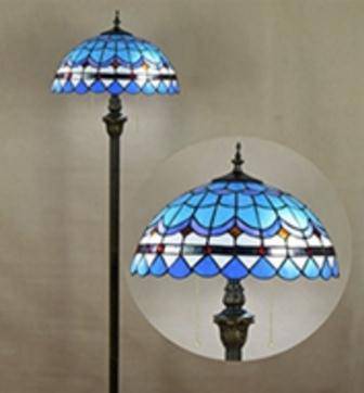 Lampadaire Tiffany Bleu Méditerranée | Marco Lucetti G