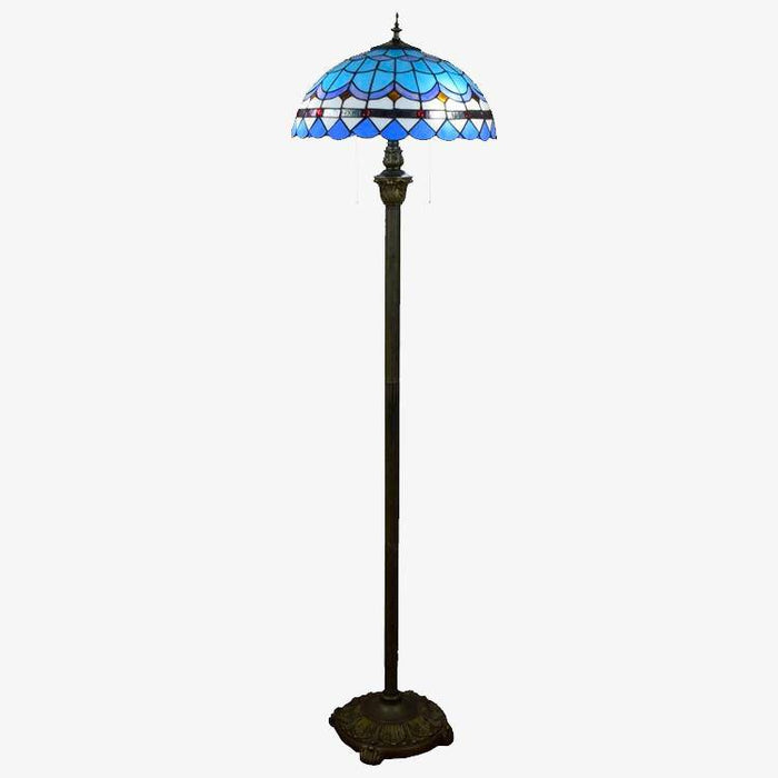 Lampadaire Tiffany Bleu Méditerranée | Marco Lucetti G
