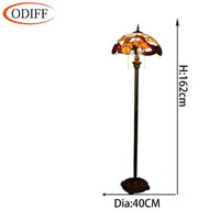 Lampadaire Tiffany en vitrail orange | Marco Lucetti