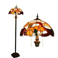 Lampadaire Tiffany en vitrail orange | Marco Lucetti