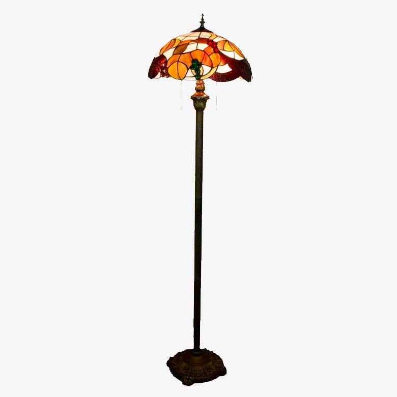 Lampadaire Tiffany en vitrail orange | Marco Lucetti