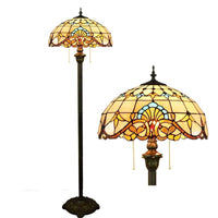 Lampadaire Tiffany Jaune en Verre Vitrail | Marco Lucetti