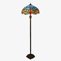 Lampadaire Tiffany Vitrail Coloré | Marco Lucetti