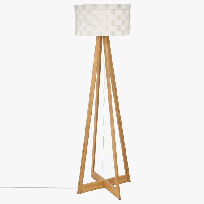Lampadaire trépied en polypropylène bambou. | Marco Lucetti