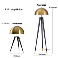 Lampadaire Triple Pied Doré Brillant | Marco Lucetti Lampadaire