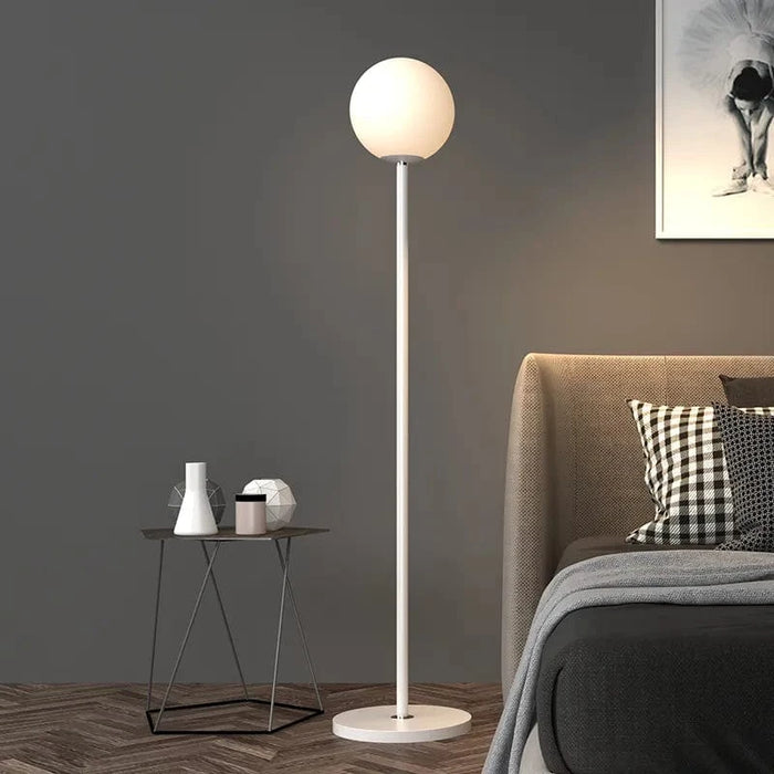 Lampadaire Verre Moderne Blanc & Noir - Ampoule E27 | Marco Lucetti