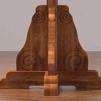 Lampadaire Vintage en Tissu Bois Cuivre pour Chambre d'Hôtel, Restaurant ou Salon de Thé - Livraison Directe | Marco Lucetti