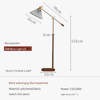 Lampadaire Vintage Luxe Premium en Tissu Plissé | Marco Lucetti
