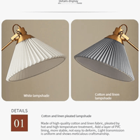 Lampadaire Vintage Luxe Premium en Tissu Plissé | Marco Lucetti
