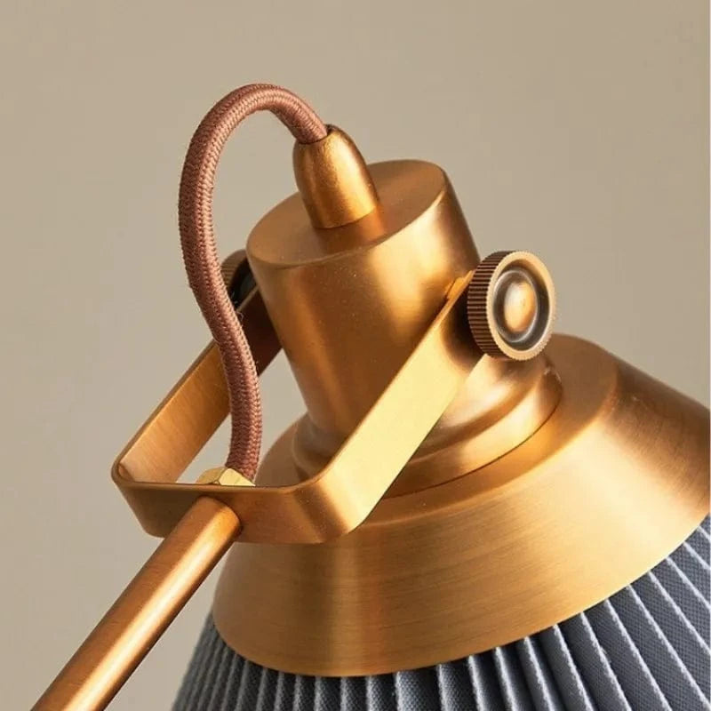 Lampadaire Vintage Luxe Premium en Tissu Plissé | Marco Lucetti