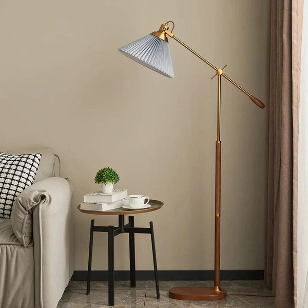Lampadaire Vintage Luxe Premium en Tissu Plissé | Marco Lucetti