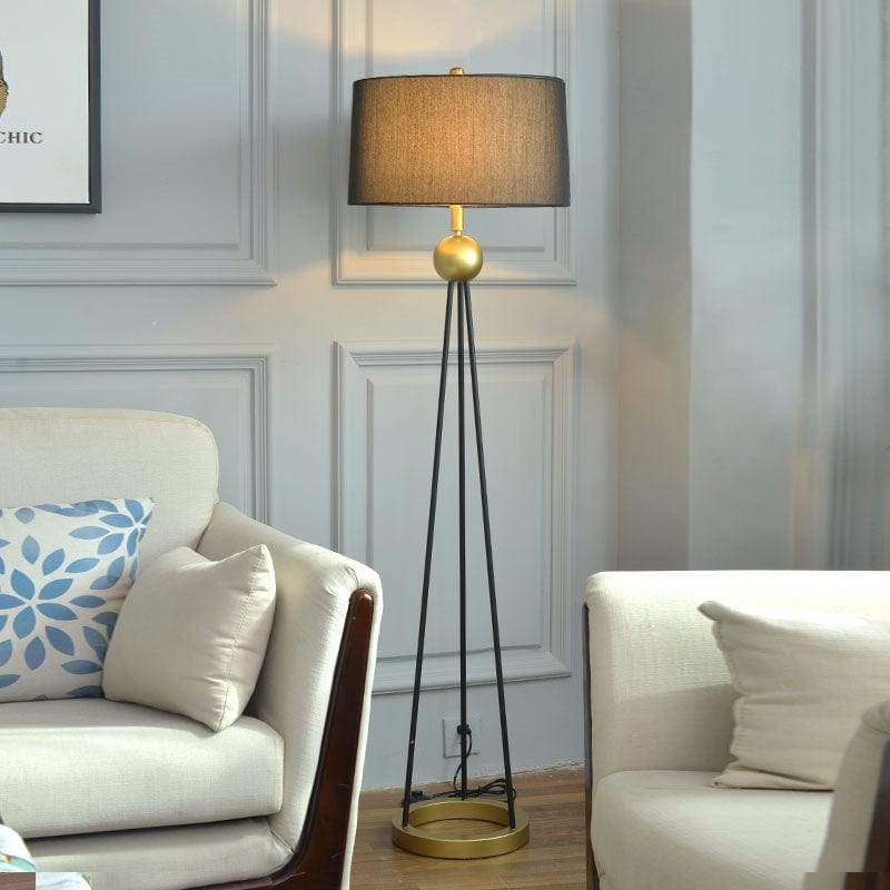 Lampadaire vintage Mayeul - Métal et tissus | Marco Lucetti