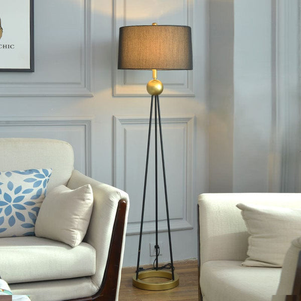 Lampadaire vintage Mayeul - Métal et tissus | Marco Lucetti
