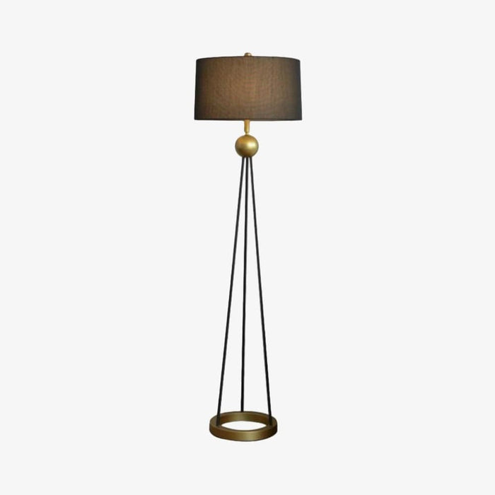 Lampadaire vintage Mayeul - Métal et tissus | Marco Lucetti Noir - A