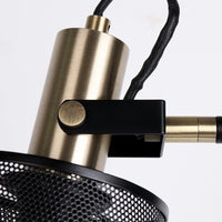 Lampadaire vintage Priam - Double tête en métal noir | Marco Lucetti