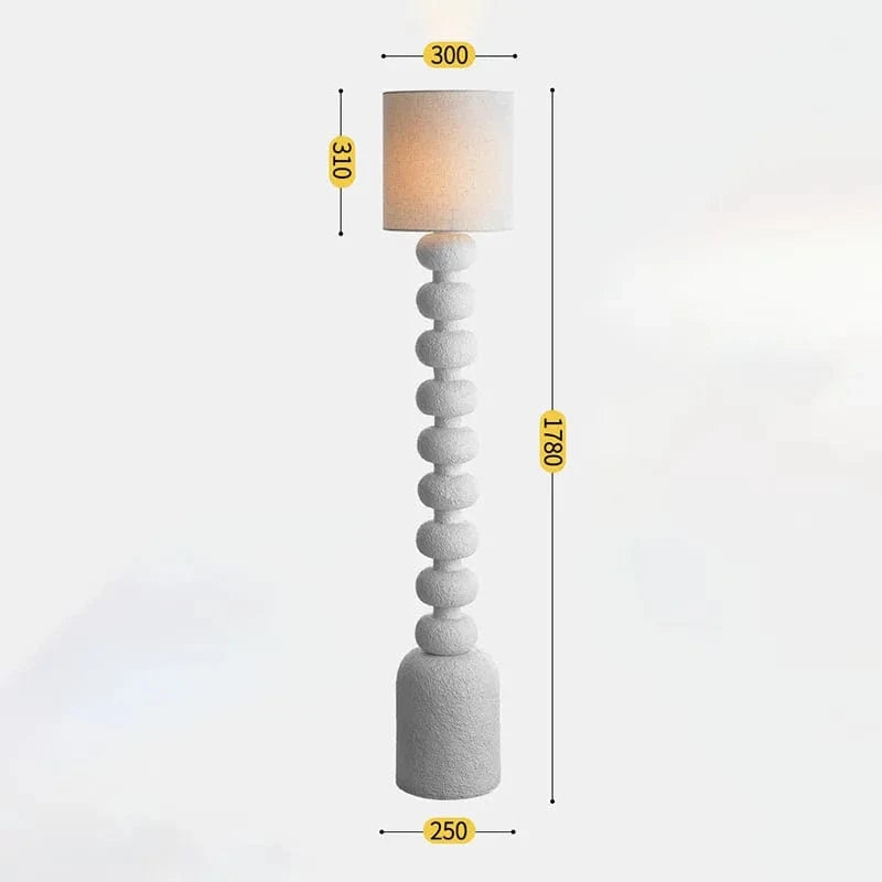 Lampadaire Wabi-Sabi LED E27 "Harmonia" | Marco Lucetti Dia300mm H1780mm / Prise UE