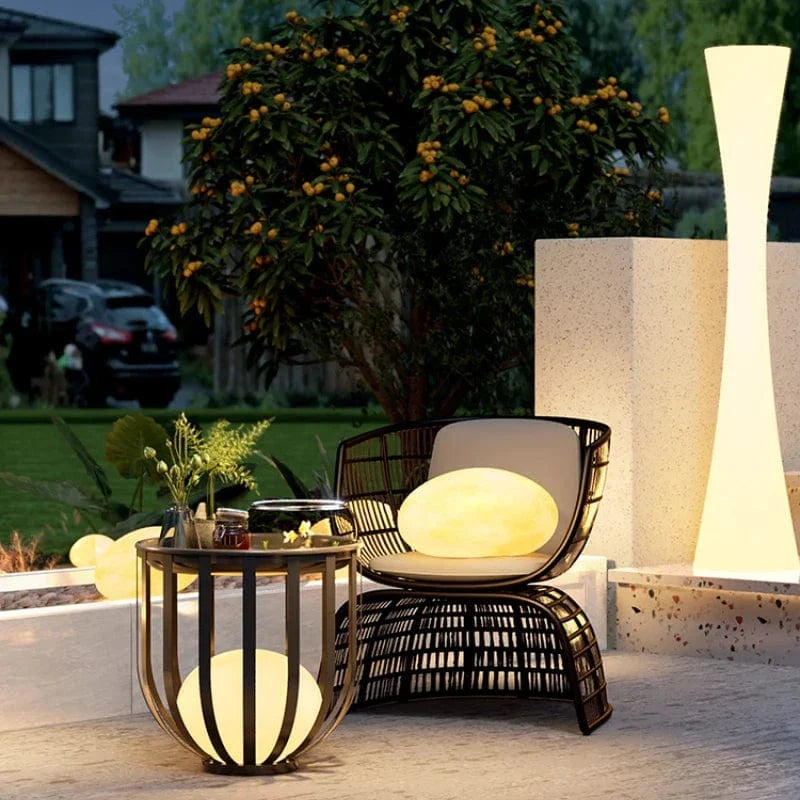 Lampe à galets solaire rechargeable étanche pour extérieur - Écofulight™ | Marco Lucetti