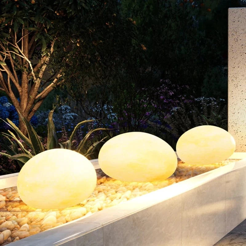 Lampe à galets solaire rechargeable étanche pour extérieur - Écofulight™ | Marco Lucetti