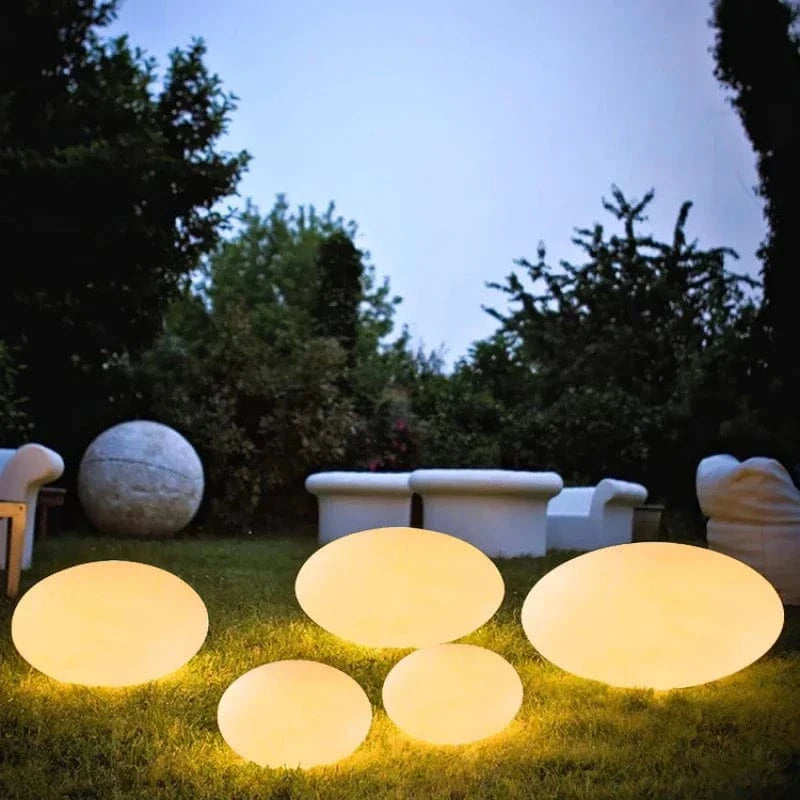 Lampe à galets solaire rechargeable étanche pour extérieur - Écofulight™ | Marco Lucetti