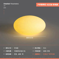 Lampe à galets solaire rechargeable étanche pour extérieur - Écofulight™ | Marco Lucetti Chargement -42cm / Lumière chaude (3000K)