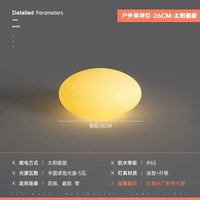 Lampe à galets solaire rechargeable étanche pour extérieur - Écofulight™ | Marco Lucetti Énergie solaire-26cm / Lumière chaude (3000K)