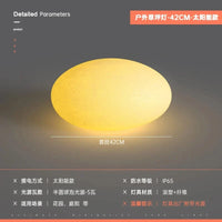 Lampe à galets solaire rechargeable étanche pour extérieur - Écofulight™ | Marco Lucetti Énergie solaire-42cm / Lumière chaude (3000K)