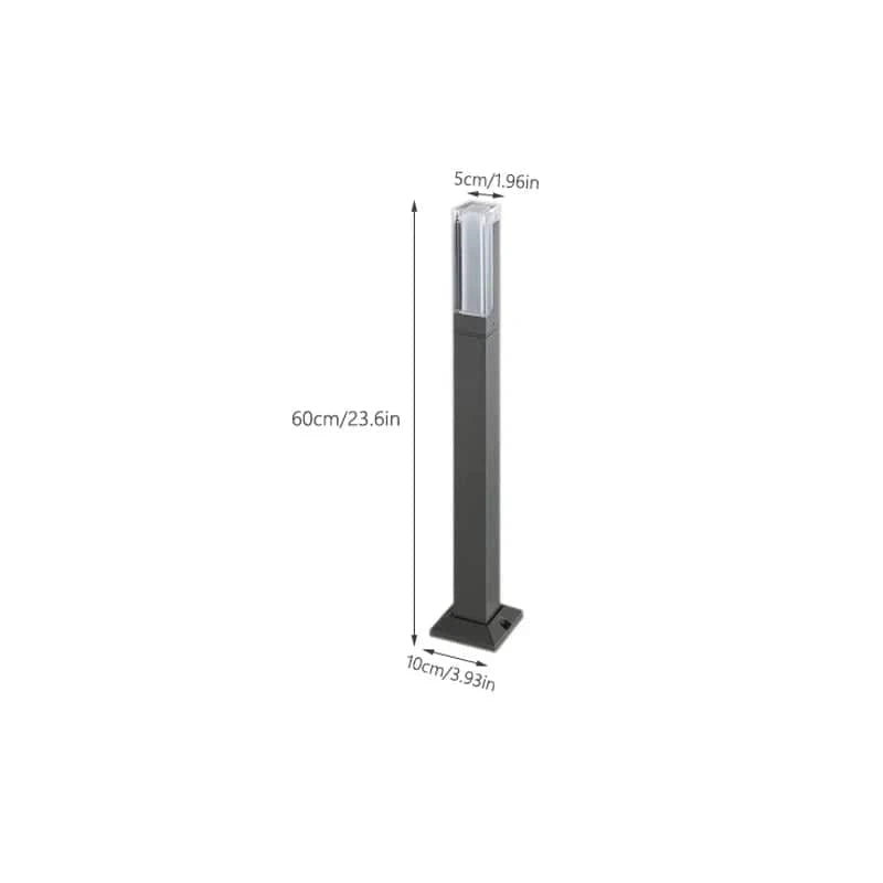 Lampe à gazon LED 10W pour capteur de mouvements extérieur IP65. | Marco Lucetti 60 cm / Blanc chaud