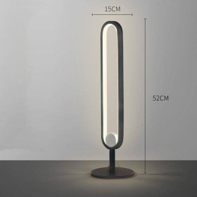 Lampe à LED design Loft avec anneau métal noir | Marco Lucetti