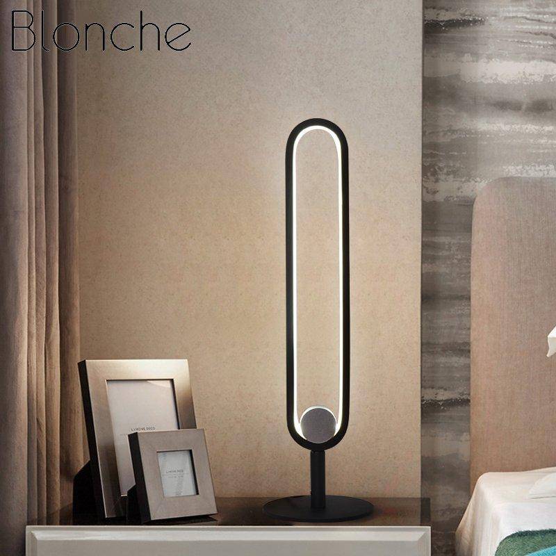 Lampe à LED design Loft avec anneau métal noir | Marco Lucetti