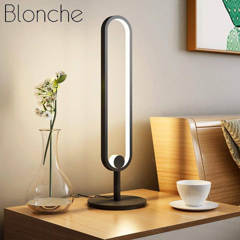 Lampe à LED design Loft avec anneau métal noir | Marco Lucetti